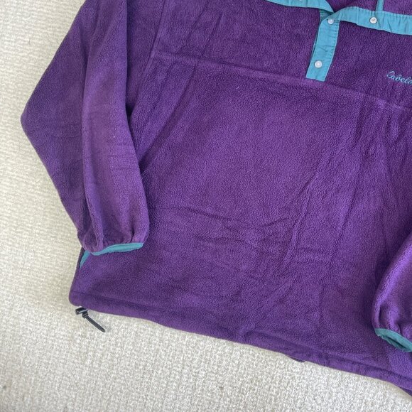 VTG Cabelas Sweater Mens Large Retro Purple Fleece Snap (Synchilla style) Read - Picture 4 of 16